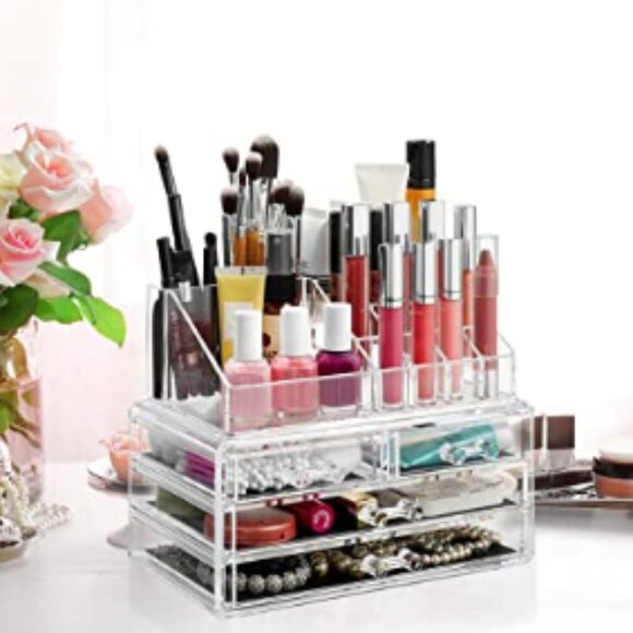 Acrylic Cosmetic Makeup Organizer & Jewelry Storage Display Case - Picture 4 of 4
